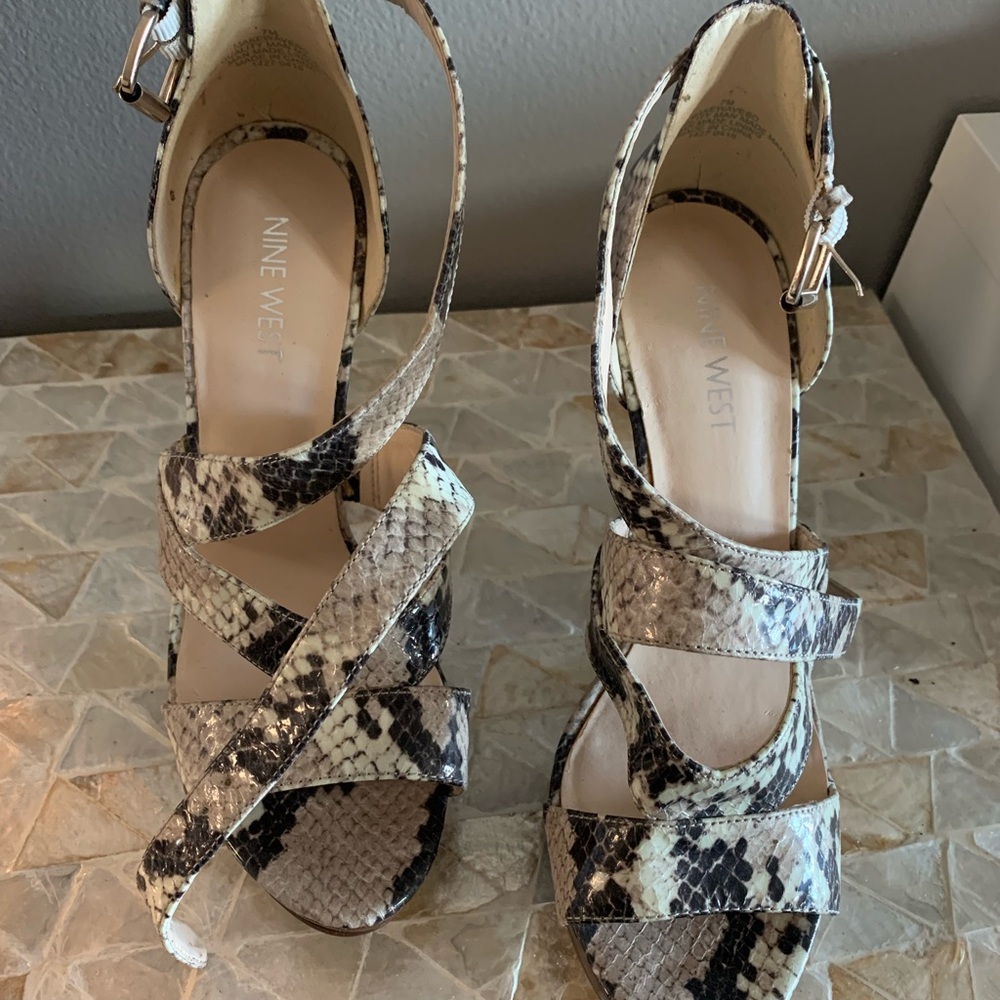 Snake skin Sandals by nine west